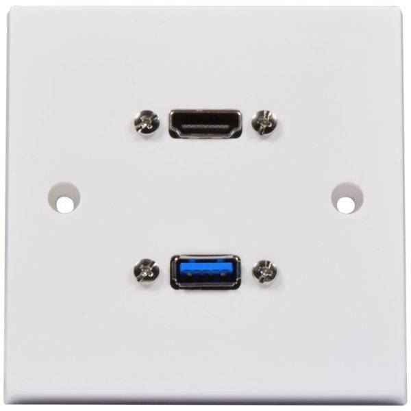 AV:Link WALL PLATE USB-A/HDMI 8K 122.398UK