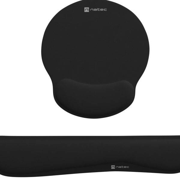 Natec Mousepad & Wrist Rest 2in1 Ergonomic Foam Padding CHIPMUNK2-IN-1 Black