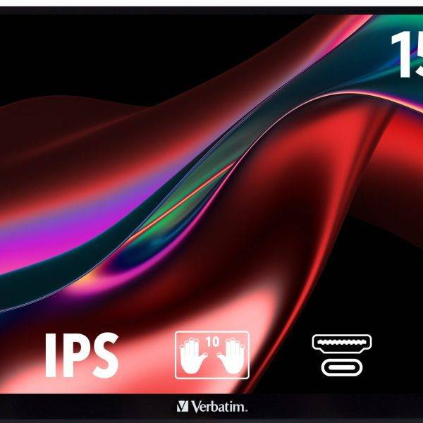 Verbatim Monitor Portable Touch 15.6''Full-HD USB-C Metal PMT-15