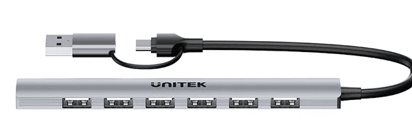 Unitek USB-A Hub 7-Port USB2.0 with 0.15m cable H1209A