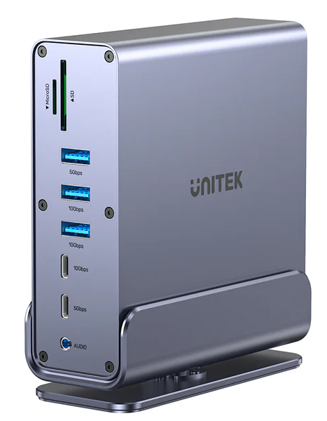 Unitek D1135A 15in1 USB-C Hub Supports Macbook M1 Triple 4K Displays PD100W Dual Card Readers