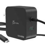j5create Charger Wall Travel 102W GaN 2xUSB-C + USB-C Cable JUP25102V