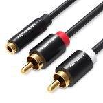 Vention AUDIO 3.5mm F to 2RCA M Cable 1.5m VAB-R01-B150