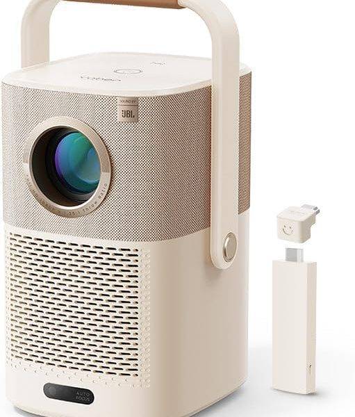 Yaber T2 Plus Full HD Portable Outdoor Projector WiFi6/BT 450 Ansi JBL Sound Smart TV Auto Focus