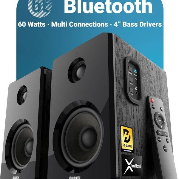 Majority D40 Active Speakers 60W 2.0 USB/SD (pair) - UK Plug