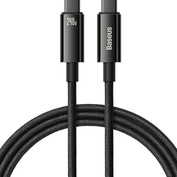 Baseus Cable USB-C to USB-C Tungsten Gold 240W 2.0m Blk