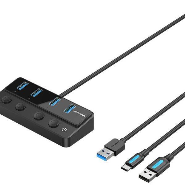 Vention HUB USB-C 4 x USB3.0 with Indiv.Power Switches 1.0m CHWBF