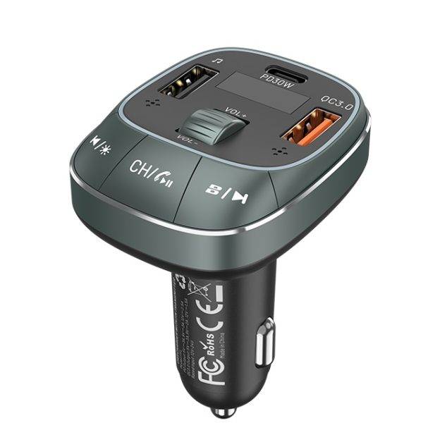 Vention Car FM Transmitter, USB Music Player & Charger 3xUSB 30W/18W/5W FFLB0