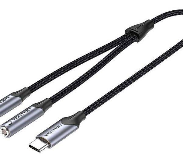 Vention USB-C to 2x3.5mm TRS Cable Adaptor 0.3m BGPHY