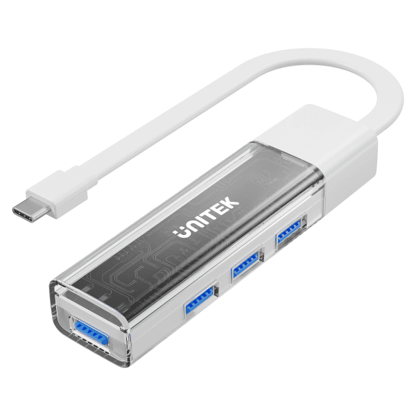 Unitek USB-C/USB-A Hub 4xUSB-A Ports Bi-Directional Detachable USB Cable H1319A