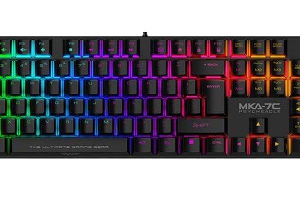 Armaggeddon MKA-7C Black Mechanical Gaming Keyboard 104 Clicky Blue Keys