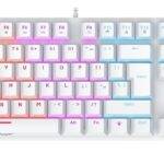 Armaggeddon MKA-7C White Mechanical Gaming Keyboard 104 Linear Red Keys