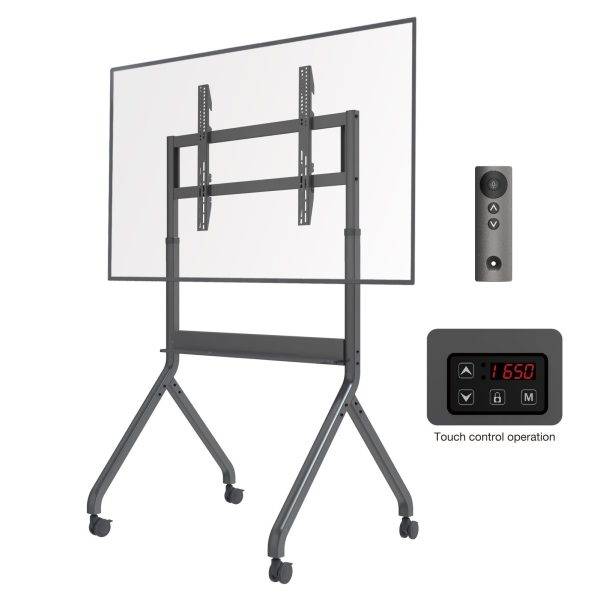 NBMounts P220 Motorized TV Trolley up to 90'' 1.75m 90kg with Wireless Remote & Touchpad