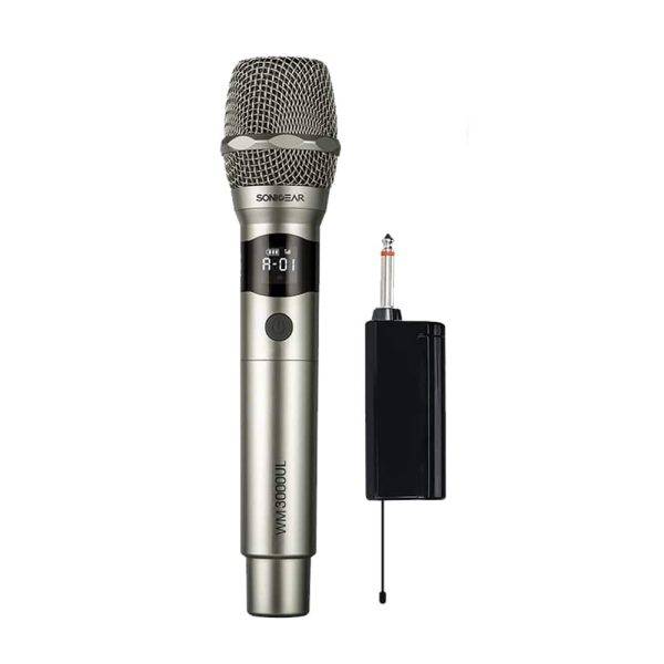SonicGear WM3000UL Palladium 1x Handset Wireless UHF Microphone with Rechargeable Receiver