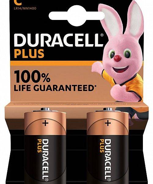 Duracell Alkaline C 2pcs Batteries Plus