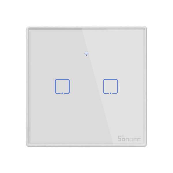 Sonoff T2EU2C-TX WiFi Smart Wall Touch Switch 2-Button White