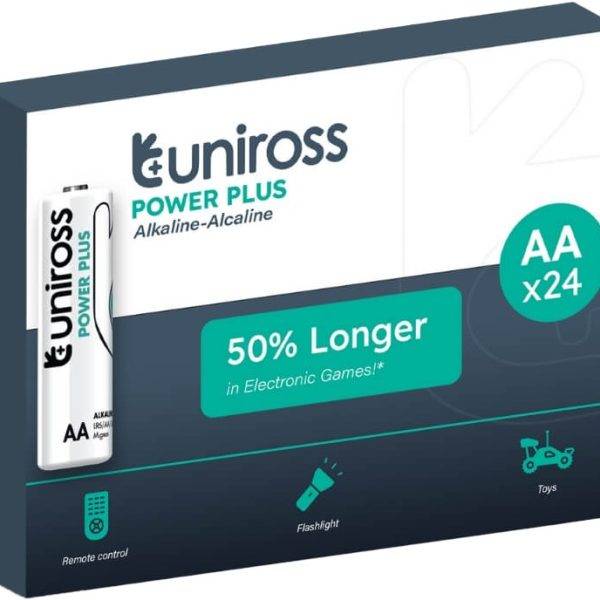 Uniross Alkaline AA Power Plus Box of 24 Pcs