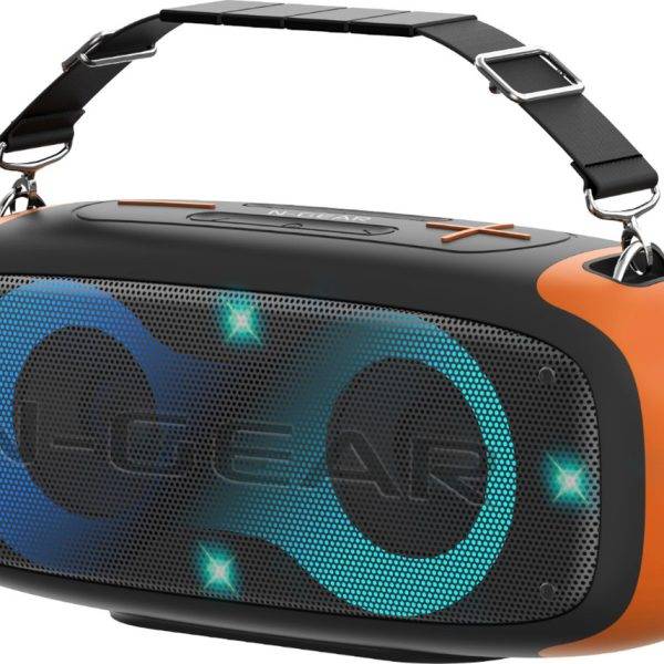 N-Gear LETS GO PARTY BLAZOOKA 830 Portable Speaker with 1x Wireless Mic RGB Lights BT & USB