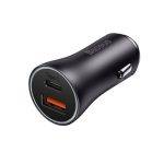 Baseus Golden Contactor Max Car Charger U+C 60W Dark Gray