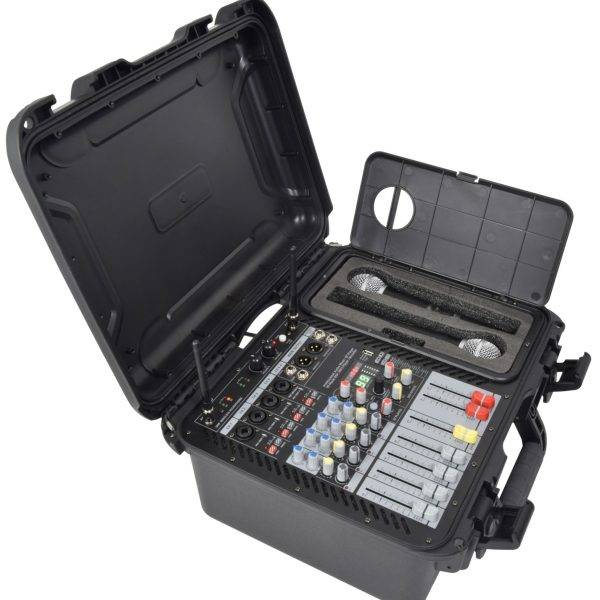 Citronic FLITE-600 Portable Amplified Mixer 600W with 2xUHF Mics & DSP 170.600UK