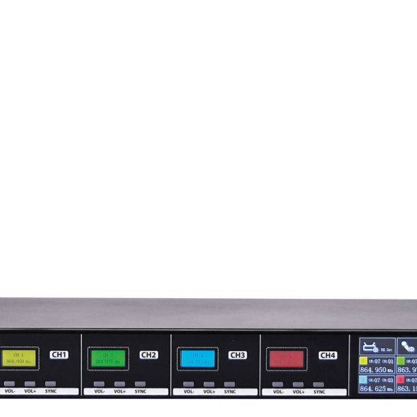 Citronic TU4-H Quad True Diversity Multi-UHF Wireless Microphone System (4 x Handhelds) 171.043UK