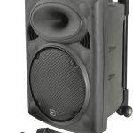 QTX QR10PA 10'' Professional Portable Karaoke & PA Speaker with 1x Wireless Microphone, Bluetooth USB & FM 178.839UK