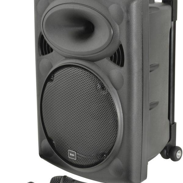 QTX QR10PA 10'' Professional Portable Karaoke & PA Speaker with 1x Wireless Microphone, Bluetooth USB & FM 178.839UK