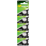GP Lithium Button Cell CR2016 3V/80mAh (5pk) 656.260UK