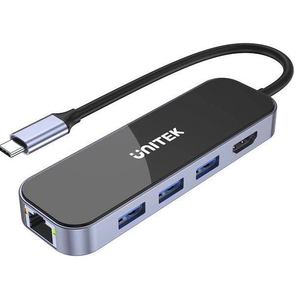 Unitek USB-C Hub USB3.0 HDMI/Gb/PD100W D1084A