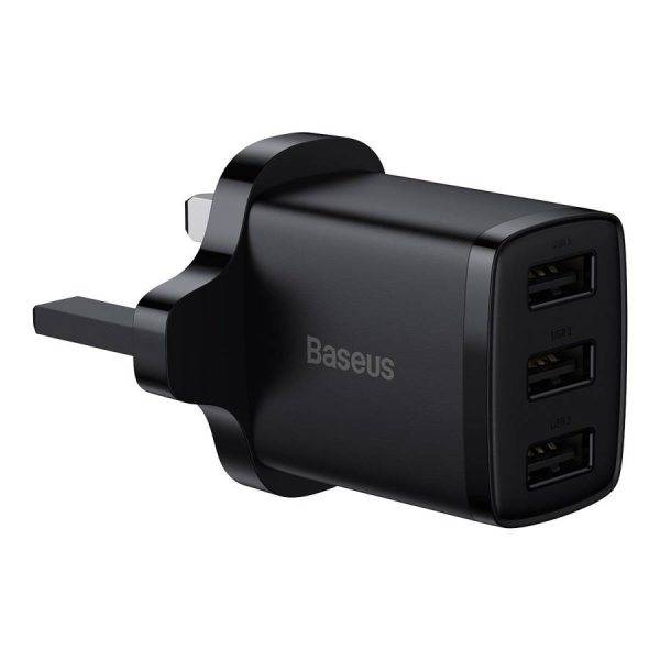 Baseus Charger Wall 3xUSBA 3.4A UK Black
