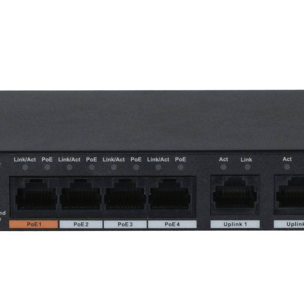 Dahua PoE Switch 4port +2UP 60W PFS3006-4ET-60 V2