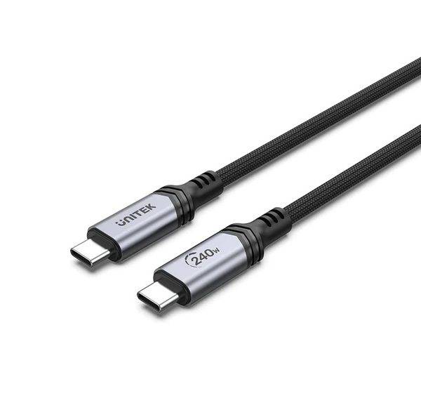 Unitek MC USB-C Cable PD240W USB3.1 E-Marker 2.0m C14110GY-2M
