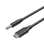 Unitek UCL USB-C to DC Cable 1.8m 65W for HP 4.5x3.0mm C14117BK