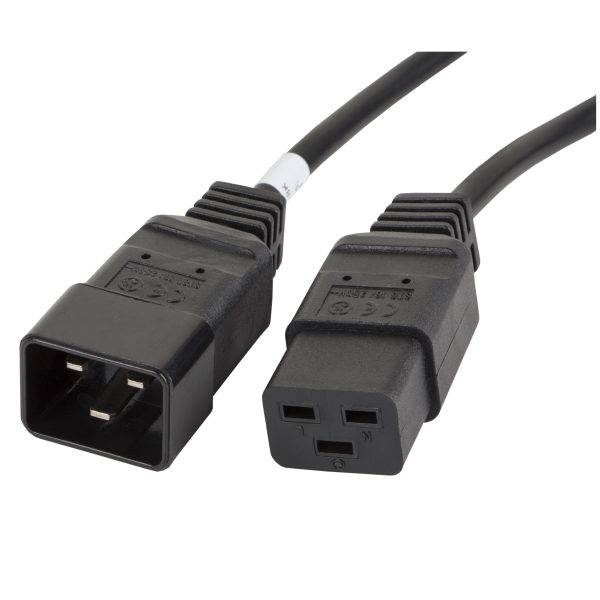 Lanberg IEC C19 to C20 Heavy Duty Cable VDE 1.8m