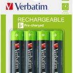 Verbatim Rechargeable AA 2500mAh Batteries (4pcs)