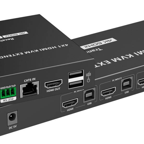 Lenkeng KVM HDMI Extender Switch 4-1 over Ethernet 4K60Hz LKV441EX