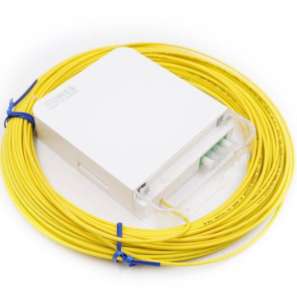 Kuwes Pre-Terminated Fiber Optic Outlet LC/APC SM Bag 20m