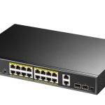 Cudy Switch PoE Gigabit 16PoE + 2GbE + 2SFP Uplink 200W R/M GS1018PS2