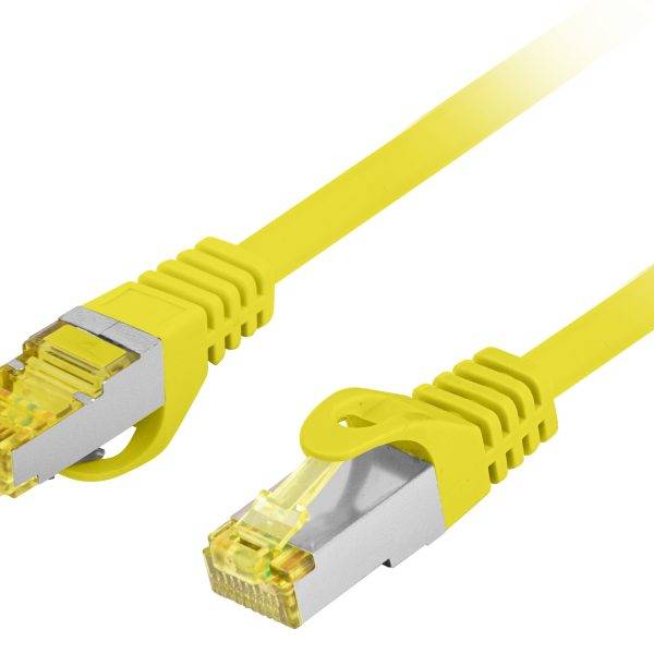 Lanberg Patch Cable CAT.6A S/FTP CU LSZH 0.5m Yellow
