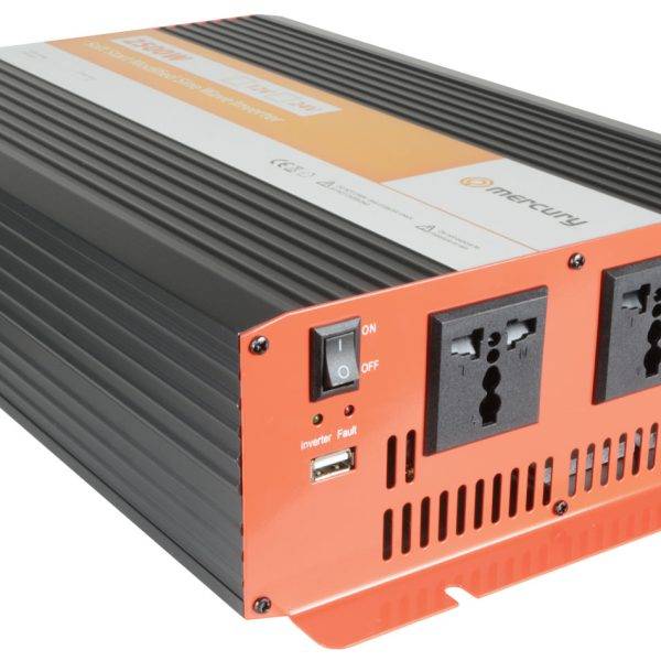Mercury Inverter Pure Sine Wave 12VDC 600W USB 652.102UK