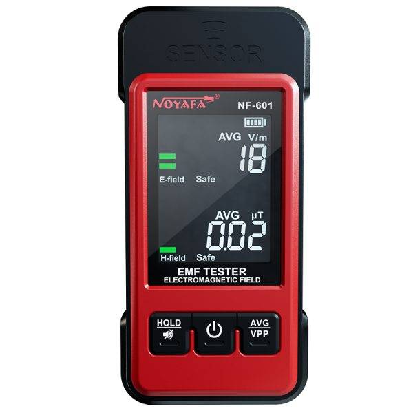 Noyafa NF-601 Portable Electromagnetic Radiation Detector for Real-time Monitoring and Over-threshold Automatic Audio-Visual Alarm