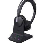 Yealink Headset Wireless Dual-Mode DECT/Bluetooth 3-Mic NC with Basestation WH64 Dual Teams