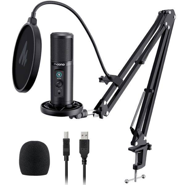 Maono AU-PM422 Professional USB Condenser Microphone with Boom Arm