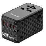 Verbatim Charger Travel Adapter World to World GAN III 140W 2xC 2xA UTA-10
