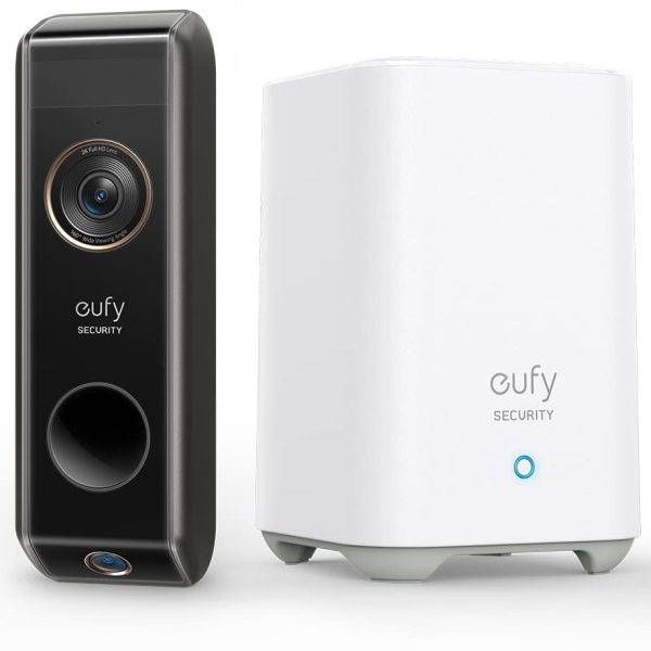 Anker Eufy Video Doorbell Dual 2K with Home Base Black