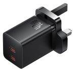 Baseus Charger Wall 40W USB-Cx2 UK MINI GaN5 Black