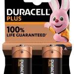 Duracell Alkaline C Plus Batteries 2pcs