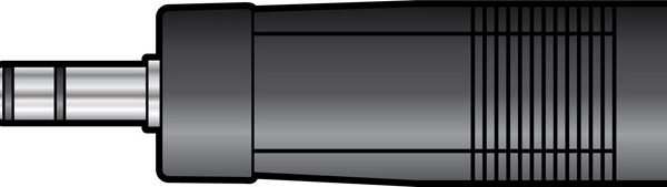 QTX 6.3mm Female Mono to 3.5mm Male Stereo Adaptor 759.185UK