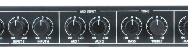 Adastra ML622 1U Mic/Line Rack Mixer 953.026UK