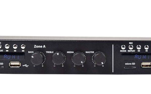 Adastra A14 2 x Independent Stereo Zones Amplifier x 200W per Zone & 2x Media Players BT/USB/FM 953.414UK